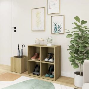 vidaXL Sonoma Oak Shoe Cabinet - Modern Hall Organizer vidaXL Sonoma Oak Shoe Cabinet - Modern Hall Organizer