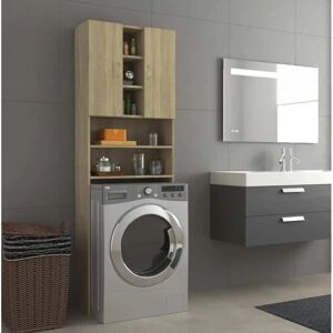 vidaXL Sonoma Oak Washing Machine Cabinet - 64x25.5x190 cm vidaXL Sonoma Oak Washing Machine Cabinet - 64x25.5x190 cm
