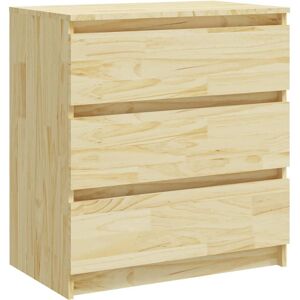 vidaXL Table de nuit - Bois de pin massif - 3 tiroirs - Meubles de table de nuit - Publicité vidaXL Table de nuit - Bois de pin massif - 3 tiroirs - Meubles de table de nuit - Publicité