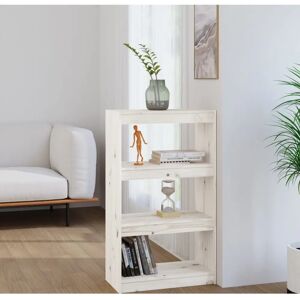 VidaXL 808164 White Solid Pine Bookcase - Bookcase & Room Divider VidaXL 808164 White Solid Pine Bookcase - Bookcase & Room Divider