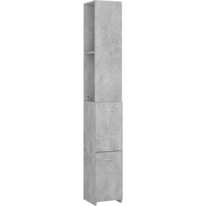 vidaXL Concrete Grey Bathroom Cabinet - Engineered Wood Storage vidaXL Concrete Grey Bathroom Cabinet - Engineered Wood Storage