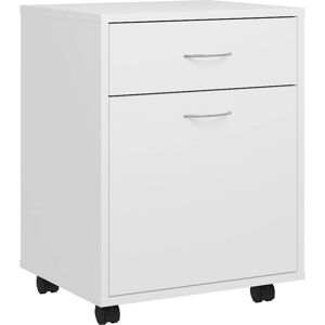 vidaXL White Rolling Cabinet - Storage Storage Cabinet 45x38x54 cm vidaXL White Rolling Cabinet - Storage Storage Cabinet 45x38x54 cm