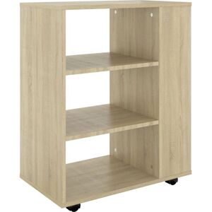 vidaXL Sonoma Oak Rolling Cabinet - Office Storage vidaXL Sonoma Oak Rolling Cabinet - Office Storage