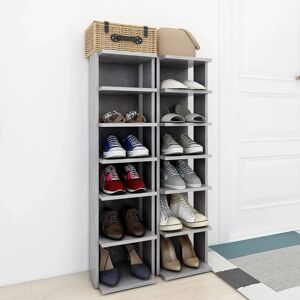 vidaXL 2x Shoe Cabinets Concrete Grey Household Shoe Storage Shelf Rack Set vidaXL 2x Shoe Cabinets Concrete Grey Household Shoe Storage Shelf Rack Set
