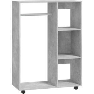 vidaXL Concrete Grey Wardrobe Engineered Wood Storage Cabinet Cloth Organizer - Wardrobe vidaXL Concrete Grey Wardrobe Engineered Wood Storage Cabinet Cloth Organizer - Wardrobe