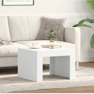 vidaXL White Engineered Wood Coffee Table - 50x50x35 cm - Coffee Table vidaXL White Engineered Wood Coffee Table - 50x50x35 cm - Coffee Table