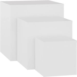 vidaXL 3-Pak Hvite Sidebord - Stue og Sofa-Accentbordsett vidaXL 3-Pak Hvite Sidebord - Stue og Sofa-Accentbordsett