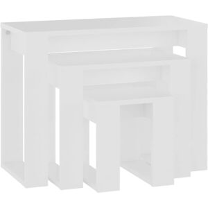 vidaXL Hvite Nesting Bord - Sidebord for Stue vidaXL Hvite Nesting Bord - Sidebord for Stue
