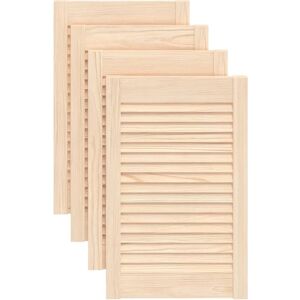 Portes d'armoire en pin avec persiennes - 4 pcs - Porte intérieure Portes d'armoire en pin avec persiennes - 4 pcs - Porte intérieure