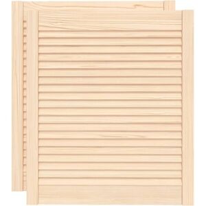 Portes d'armoire en pin massif - 2 pcs - Marron - Publicité Portes d'armoire en pin massif - 2 pcs - Marron - Publicité