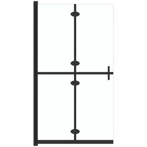 vidaXL Foldable Walk-in Shower Wall Transparent ESG Glass Shower Enclosure - Shower Wall vidaXL Foldable Walk-in Shower Wall Transparent ESG Glass Shower Enclosure - Shower Wall