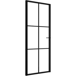 vidaXL Interior Door ESG Glass and Aluminium Black - Interior Door vidaXL Interior Door ESG Glass and Aluminium Black - Interior Door