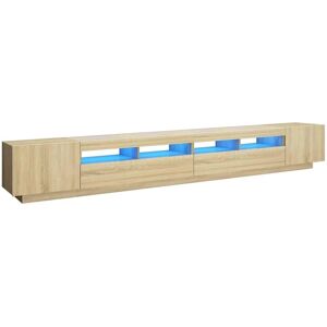 vidaXL TV Cabinet with LED Lights Sonoma Oak - TV Type vidaXL TV Cabinet with LED Lights Sonoma Oak - TV Type