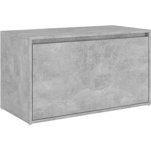 vidaXL Hall Bench Concrete Grey Chipboard - Hallway Storage Bench vidaXL Hall Bench Concrete Grey Chipboard - Hallway Storage Bench