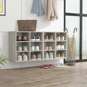 vidaXL Concrete Grey Wall-mounted Shoe Cabinet - 2 pcs, 52.5x30x50 cm vidaXL Concrete Grey Wall-mounted Shoe Cabinet - 2 pcs, 52.5x30x50 cm