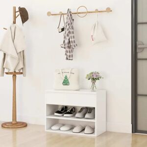 vidaXL Shoe Bench White Engineered Wood - Shoe Bench vidaXL Shoe Bench White Engineered Wood - Shoe Bench