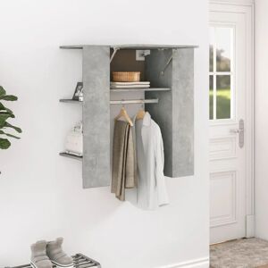vidaXL Wall Mounted Hallway Cabinet - Concrete Grey - 97.5x37x99cm vidaXL Wall Mounted Hallway Cabinet - Concrete Grey - 97.5x37x99cm