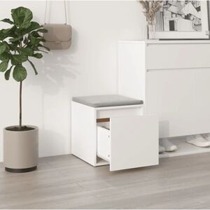 vidaXL White Engineered Wood Storage Case with Drawer - Storage Case vidaXL White Engineered Wood Storage Case with Drawer - Storage Case