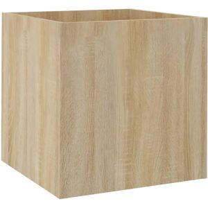 vidaXL Sonoma Oak 40x40x40 cm Planter Box - Planter Box vidaXL Sonoma Oak 40x40x40 cm Planter Box - Planter Box
