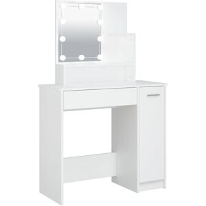 vidaXL White LED Dressing Table - Makeup Vanity Desk vidaXL White LED Dressing Table - Makeup Vanity Desk