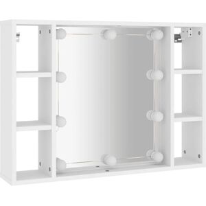 VidaXL Wall-mounted Mirror Cabinet with LED - White VidaXL Wall-mounted Mirror Cabinet with LED - White