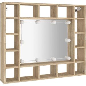 vidaXL Baderomsmøbel Sonoma Eik LED Speil vidaXL Baderomsmøbel Sonoma Eik LED Speil