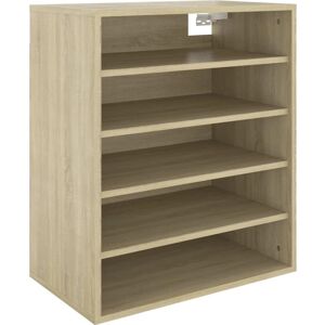 vidaXL Sonoma Oak Shoe Cabinet - 5 Shelf Storage Organizer vidaXL Sonoma Oak Shoe Cabinet - 5 Shelf Storage Organizer