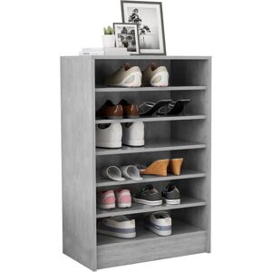 vidaXL Concrete Grey Shoe Cabinet - 60x35x92 cm Shoe Organizer Shelf Rack vidaXL Concrete Grey Shoe Cabinet - 60x35x92 cm Shoe Organizer Shelf Rack