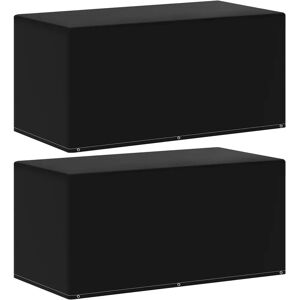 vidaXL Garden Furniture Cover 2 pcs - Black - 160x80x75 cm vidaXL Garden Furniture Cover 2 pcs - Black - 160x80x75 cm