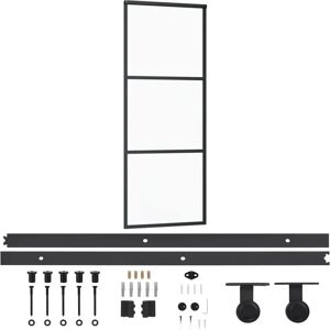 vidaXL Schiebetür - ESG Glas Aluminium 76x205 cm vidaXL Schiebetür - ESG Glas Aluminium 76x205 cm