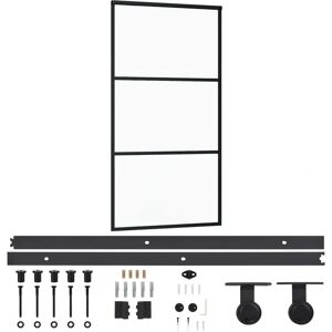 vidaXL Schiebetür mit ESG-Glas & Aluminium 102x205 cm - Schiebetür vidaXL Schiebetür mit ESG-Glas & Aluminium 102x205 cm - Schiebetür