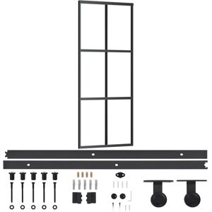 vidaXL Schuifdeur met Hardware ESG Glas & Aluminium - Schuifdeur vidaXL Schuifdeur met Hardware ESG Glas & Aluminium - Schuifdeur