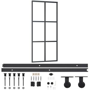 vidaXL Schiebetür mit Hardware-Set ESG Glas & Aluminium - Schiebetürsystem vidaXL Schiebetür mit Hardware-Set ESG Glas & Aluminium - Schiebetürsystem