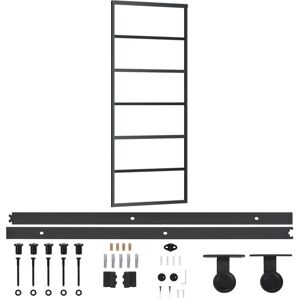 vidaXL Schuifdeur ESG Glas Aluminium 76x205 cm vidaXL Schuifdeur ESG Glas Aluminium 76x205 cm