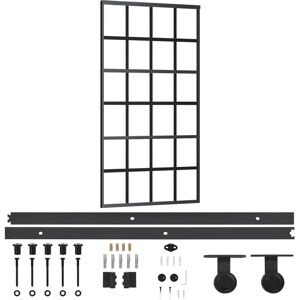 vidaXL Schuifdeur met beslag ESG Glas & Aluminium - Schuifdeur vidaXL Schuifdeur met beslag ESG Glas & Aluminium - Schuifdeur
