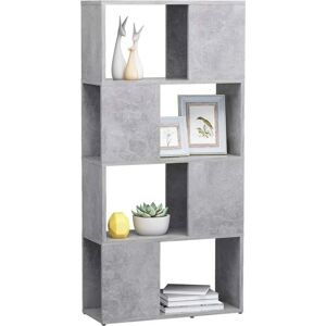 Nnevl Book Cabinet Divider Concrete Grey 60x24x124.5 Cm - Book Room Divider Nnevl Book Cabinet Divider Concrete Grey 60x24x124.5 Cm - Book Room Divider