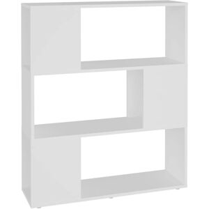 vidaXL White Engineered Wood Book Cabinet Room Divider - Book Cabinet/Room Divider vidaXL White Engineered Wood Book Cabinet Room Divider - Book Cabinet/Room Divider