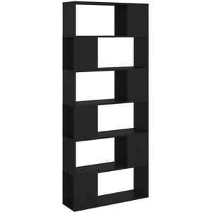 Bibliothèque en bois d'ingénierie noir vidaXL - Paravent - 80x24x186 cm - Publicité Bibliothèque en bois d'ingénierie noir vidaXL - Paravent - 80x24x186 cm - Publicité
