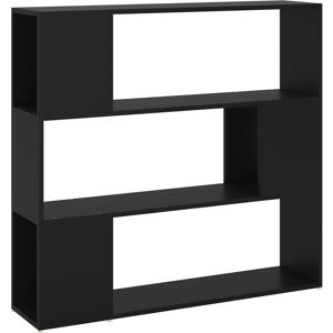 vidaXL Book Cabinet Room Divider Black 3 Compartments - Bookcase vidaXL Book Cabinet Room Divider Black 3 Compartments - Bookcase
