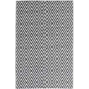 vidaXL Black and White Outdoor Carpet 140x200 cm - Outdoor Carpet vidaXL Black and White Outdoor Carpet 140x200 cm - Outdoor Carpet