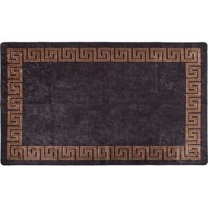 vidaXL Rug Washable Black and Gold Anti Slip - Rug vidaXL Rug Washable Black and Gold Anti Slip - Rug