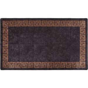 vidaXL Black and Gold Washable Rug - 190x300 cm - Anti-slip Floor Carpet vidaXL Black and Gold Washable Rug - 190x300 cm - Anti-slip Floor Carpet
