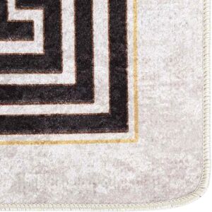 vidaXL Light Beige Washable Anti-slip Rug - Living Room Floor Carpet vidaXL Light Beige Washable Anti-slip Rug - Living Room Floor Carpet