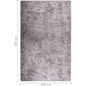 vidaXL Grey Washable Anti-Slip Rug - Home Living Room Floor Carpet vidaXL Grey Washable Anti-Slip Rug - Home Living Room Floor Carpet