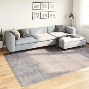 vidaXL Grey Washable Anti-slip Rug - Home Living Room Floor Carpet vidaXL Grey Washable Anti-slip Rug - Home Living Room Floor Carpet