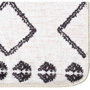 vidaXL Rug Black White Anti-slip Floor Carpet Mat - Floor Carpet vidaXL Rug Black White Anti-slip Floor Carpet Mat - Floor Carpet