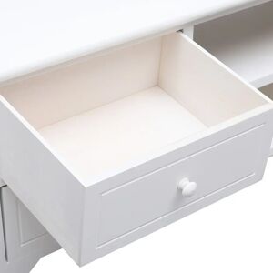 vidaXL White 108x30x40cm Paulownia TV Cabinet - TV Type vidaXL White 108x30x40cm Paulownia TV Cabinet - TV Type