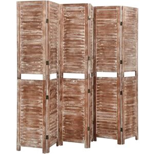 vidaXL 6 pcs. Brown Room Divider - Room Divider vidaXL 6 pcs. Brown Room Divider - Room Divider
