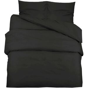 vidaXL Bedding Set Black 200x200 cm Lightweight Microfiber - Bedding Set vidaXL Bedding Set Black 200x200 cm Lightweight Microfiber - Bedding Set
