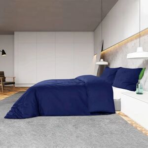 vidaXL Bedlinnen Set Marineblauw 135x200 cm Lichtgewicht Microfiber - Bedlinnen vidaXL Bedlinnen Set Marineblauw 135x200 cm Lichtgewicht Microfiber - Bedlinnen